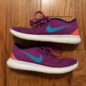 Purple Nike size 8 running shoes